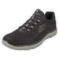 Herren Skechers Abgerundeter Spitze Freizeit Slipper Textil Sneaker Gipfel 52811
