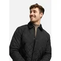 Indicode Steppjacke Herren INDram Herrenjacke Daunen-Optik Leichte Steppjacke mit Cordkragen und Druckknöpfen schwarz S (46)