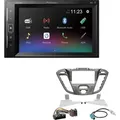 Pioneer DMH-A240DAB 2-DIN Autoradio Bluetooth DAB USB passend für Ford Tourneo Custom, Transit Custom ab 2012 matt silber / Phönix