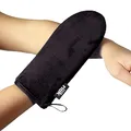 Selbstbräuner Handschuh für Bräunungscreme und Peeling | Bräunungshandschuh für streifenfreie Bräune | waschbar in Schwarz