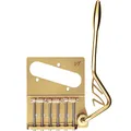 Vega-Trem VT2ND TeleTrem Classic Gold – No-Drill Tremolo für Telecaster-Style Gitarren (klassisches 71mm Layout), Patentierte 3 Paar unabhängige Messing-Sättel, spannungsverstellbar