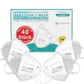 SIMPLECASE 40 X, FFP2 Masken, CE Zertifiziert von offiziell benannter Stelle CE2834/0598, Atemschutzmaske, Partikelfiltermaske, 1 Packung (40 Stück), Weiß