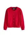 NEXT Mädchen Standard Cardigan mit Bogenkante und Baumwollanteil Rot 140