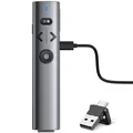 HELLCOOL USB C Presenter, 2.4 GHz Kabellose Presenter mit Laserpointer, Wiederaufladbare Rot Pointer für Präsentationen, Laserpointer Präsentation für Windows/Mac/PowerPoint/Keynote/Google Slides/PDF