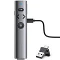 USB C Presenter, 2.4 GHz Kabellose Presenter mit Laserpointer, Wiederaufladba...
