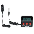 TRIXIE batteriebetriebener Temperatur-/Luftfeuchtigkeitsmesser für Terrarien "Digital-Thermo-/Hygrometer, fernfühlend, 6 × 6 cm"- 76114
