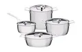 Alessi AJM100S9 Pots and Pans, Topf Kasserolle mit Zwei Griffen, Edelstahl, Silber, 48 x 40 x 50 cm