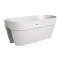 elho Vibia Campana Flower Bridge 60 - Blumenkasten Balkon mit Halterung - 100% recyceltes Plastik - L 59 x B 26 x H 22 cm - Weiß/Seidenweiß