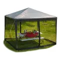 Relaxdays Moskitonetz Netzstoff Schwarz Feinmaschig mit Reißverschluss 12 m x 2 m x 6 m 1,25 kg