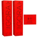 Schwarzkopf Igora Royal 2 x 60 ml 5-1 hellbraun asch Haarfarbe Cremefarbe Set