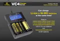 Xtar VC4 - Ladegerät für Li-Ion 3,6V - 3,7V und NIMH Akkus mit USB Kabel