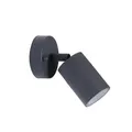 Prios Außenwandstrahler Tulimar, Höhe 15 cm, beweglich, Alu - Schwarz