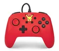 PowerA Kabelgebundener Controller für Nintendo Switch - Lachendes Pikachu, Gamepad, Spiele-Controller, kabelgebundener Controller, Offiziell Lizenziert