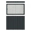 Globel Fenster-Kit 2 Seitenfenster & 2 Ersatzpaneelen, anthrazit, für Skillion,