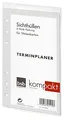 bsb Ersatzeinlage Sichthüllen für Visitenkarten - Größe: Circa A6-6-Fach Lochung Kompakt Terminplaner Organizer - 02-0064