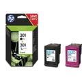 HP 301 Ink Cart Combo (M, BK, C, Y) (N9J72AE#301)