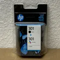 Original HP 301 Schwarz / Black + Tri-Colour Druckerpatronen N9J72AE / 04.2023