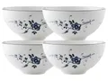 Villeroy & Boch Vieux Luxembourg Schälchen 4er Set, 150 ml, Kleine Servierschälchen mit blauem Dekor, Premium Porzellan, Weiß/Blau