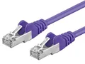 PremiumCord Netzwerkkabel, Ethernet, LAN & Patch Kabel CAT6a, 10Gbit/s, S/FTP PIMF Schirmung, AWG 26/7, 100 Prozent Cu, schnell flexibel und robust RJ45 kabel, violett, 0,25m