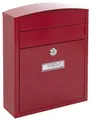 ARREGUI Compact E5736 Briefkasten aus Verzinktem Stahl, Größe S (DIN A5 Post), Wandbriefkasten für den Außenbereich, Wasserfest, Postkasten mit Namensschild, 2 Schlüssel, Einfache Montage, Rot