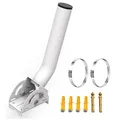 Soporte de Antena Universal, Resistente a la Intemperie, Accesorio de Montaje en Poste J de 25 cm para Antena de TV Exterior, Soporte de Puente inalámbrico, Montaje en Poste y Pared