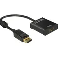 Delock Adapter Displayport 1.2 Stecker > HDMI Buchse 4K Aktiv schwarz