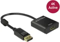 Delock DisplayPort / HDMI Adapterkabel DisplayPort Stecker, HDMI-A Buchse 0.20 m Schwarz 62607 vergoldete Steckkontakte DisplayPort-Kabel