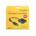 Delock Adapter DisplayPort 1.2 Stecker > HDMI Buchse 4K Aktiv schwarz