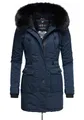 Navahoo Wintermantel Luluna Prc edler Parka mit großer Kunstfellkapuze