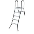 SUMMER FUN Poolleiter Poolleiter Edelstahl für Halbhochbecken mit 120 cm (Komplett-Set)