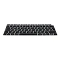 kwmobile Silikon Tastaturschutz für Apple MacBook Air 13" 2018 2019 2020 A1932 - QWERTY Russisch Keyboard Cover Abdeckung - Schwarz
