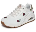 Skechers Damen UNO – Champagner & Rosen, Rot/Weiß, 10