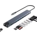 HUB USB-C HDMI 4k USB 3.0 PD Stromversorgung 87W - Grau