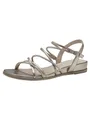 Tamaris Damen Sandalette flach, metallic, 41 EU