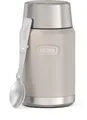 THERMOS Thermobehälter ICON FOOD JAR, Thermobehälter für Essen, spülmaschinenfest, Edelstahl, Kunststoff, Silikon, (1-tlg), 0,71l, 10h heiß & 24h kalt, dicht & auslaufsicher, mit Löffel