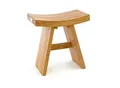 VCM Hocker behandeltem Teakholz Sitzhocker Holzhocker Maße B. 45cm x H. 47cm x T. 29cm