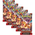 Pokemon 5x Obsidianflammen Booster Pack's NEU & OVP DEUTSCH Karmesin & Purpur
