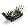ROCKBROS Fahrrad Multitool 16-in-1 – Faltbares Fahrrad Reparaturset aus Stahl, Kompakt & Leicht, Schwarz, 1 Set