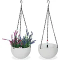 Relaxdays 2x Blumenampel (18.50 x 54 cm) (4052025452377)