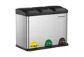SONGMICS Mülleimer, Mülltrennsystem, Abfalleimer, Edelstahl, 45 L