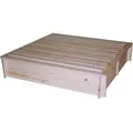 Sandkasten mit Sitzbänken und Deckel Biedrax 115 x 140 x 30 cm Farbe: Natur