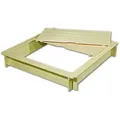 Sandkasten mit Sitzbänken und Deckel Biedrax 115 x 115 x 20 cm Farbe: Natur