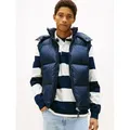 Tommy Jeans Steppweste ALASKA DOWN VEST Regular fit mit abnehmbarer Kapuze blau M (48)
