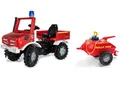 Rolly Toys Fire Unimog Feuerwehr Edition 2020 mit Anhänger Tretauto 3 ü 8 Jahre
