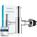 Design Siphon Universal für Waschbecken & Waschtisch  Abflussgarnitur passgen...