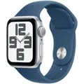 Apple Watch SE Silber Aluminium Sport Band Denim S/M 2024 GPS 40mm MXEC3QF/A