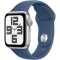 Smartwatch APPLE "Watch SE (2024)", silber, Smartwatches, 40mm, ohne eSIM, S/M, Sport Band, Topseller