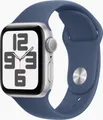 Apple Watch SE 2024 GPS 40mm Aluminium mit Sportarmband S/M silber/Denim