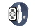 Apple Watch SE (2022) (GPS) 40mm silber mit Sportarmband S/M Denim