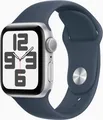 Apple Watch SE 2.Gen GPS 2022 40mm Smartwatch Silber Alu Sportband Blau